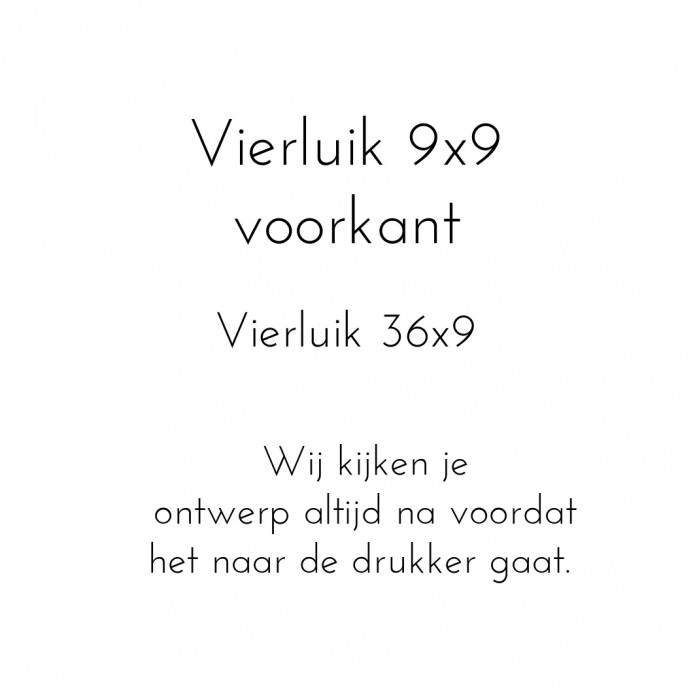 36x9 (Vierluik) > klein vierkant kaartje met 4 kanten