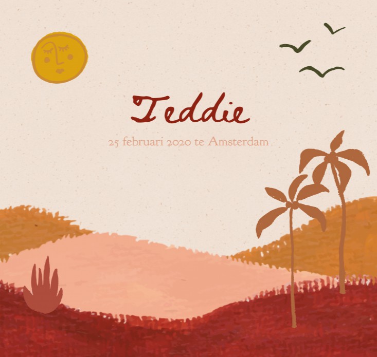 Tropisch vierkant canvas schilderij