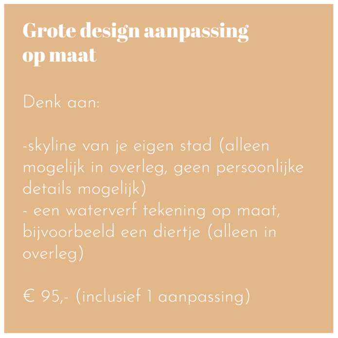 Grote aanpassing op maat € 95,-