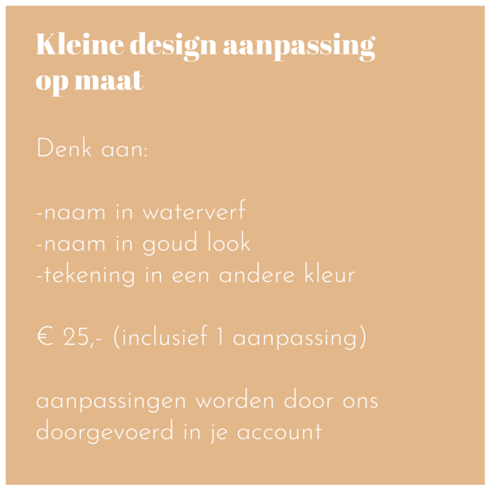 Kleine aanpassing op maat € 25,-