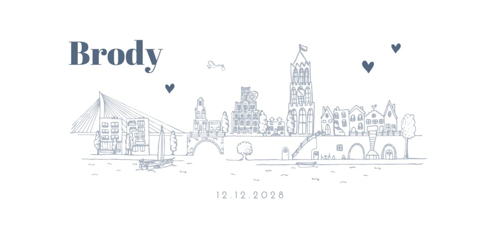 Geboortekaartje Skyline Utrecht - Brody