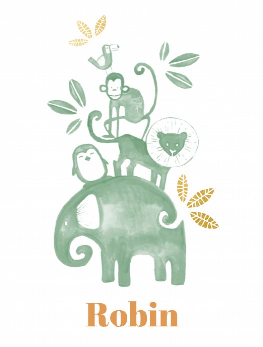 Diertjes poster middel (30x40cm)