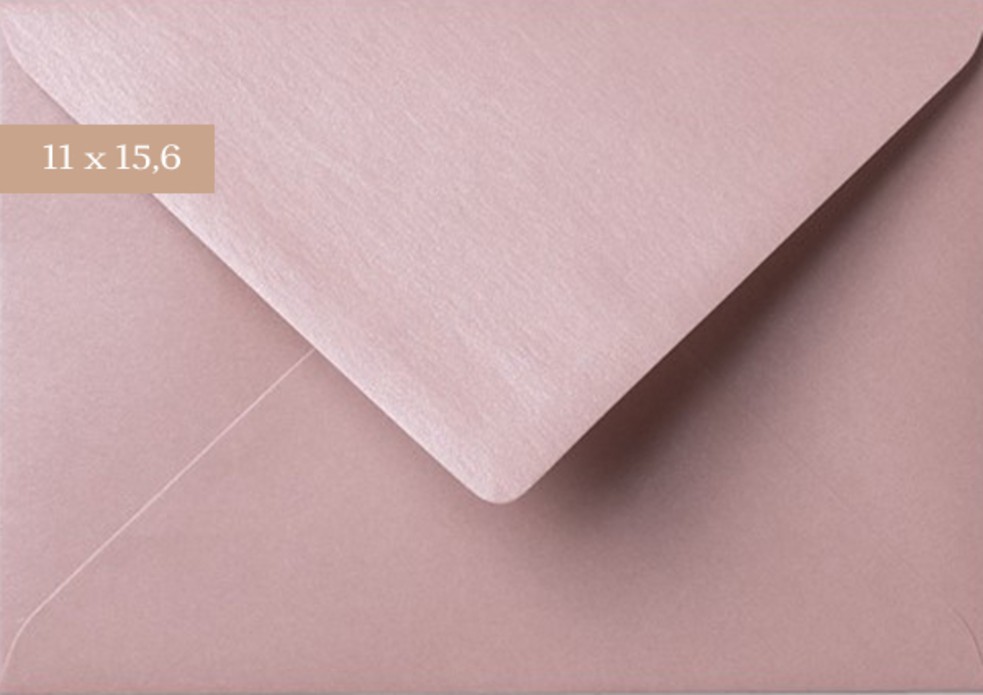 Envelop 11x15,6 Lichtroze metallic