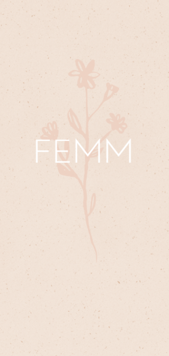 Femm geboortekaartje met bloem