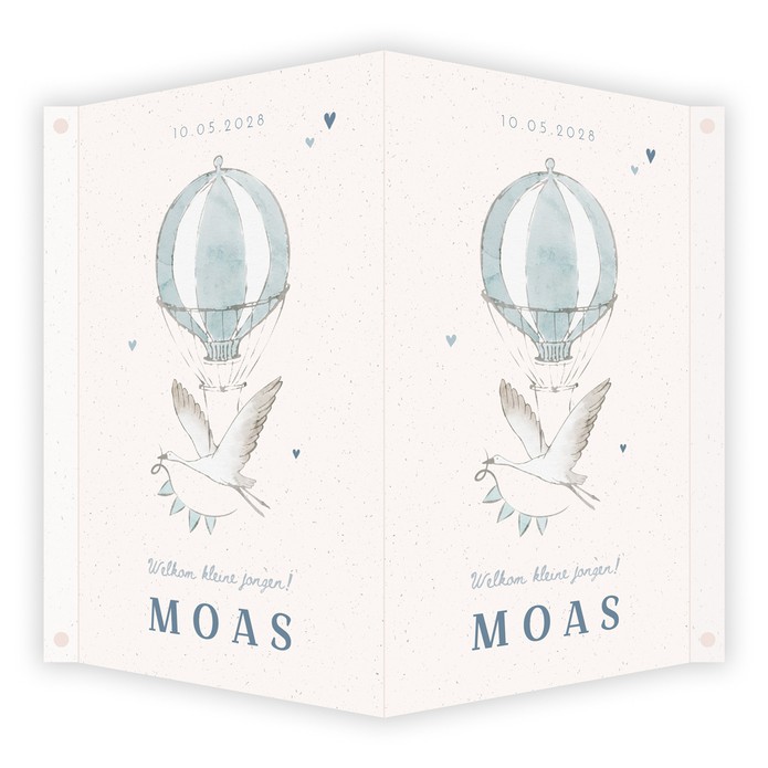 Geboortebord Ooievaar 50x70 - Moas