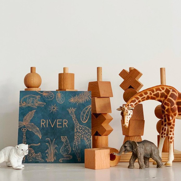 Geboortekaartje dieren stoer jungle - River