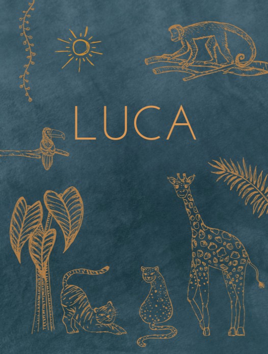 Jungle dieren poster middel (30x40cm)