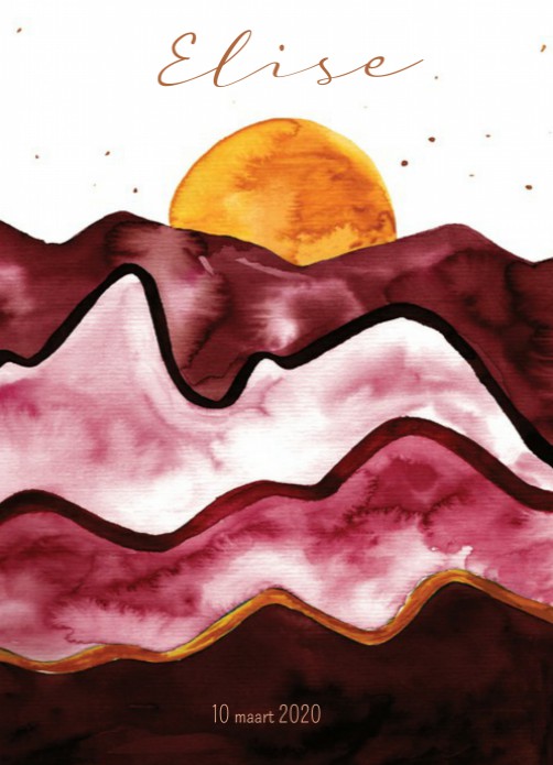 mountain painting poster groot (50x70cm)