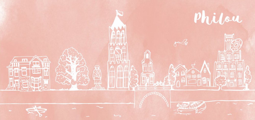 Geboortekaartje meisje Skyline Utrecht - Philou