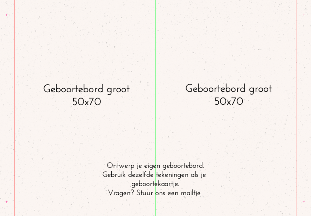 Geboortebord Studionouk groot 50x70cm