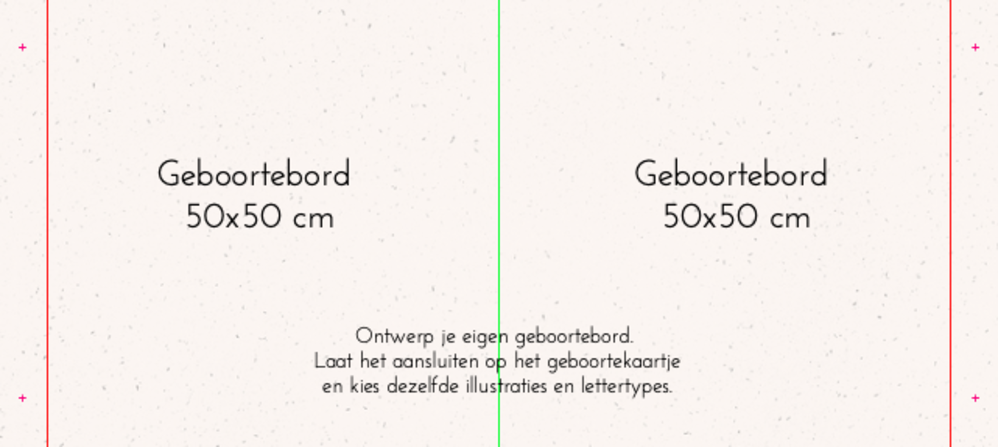 Geboortebord studionouk middel 50x50cm