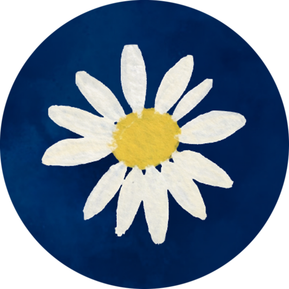 Sluitzegel madeliefjes blauw – Cato