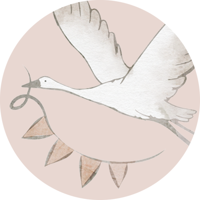 Sluitsticker Ooievaar Meis